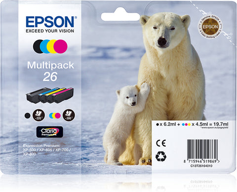 Epson C13T26164010 4-colours 26 Claria Premium Ink