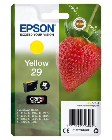 Epson 29 Claria Home Ink | 180Sidor | Gul