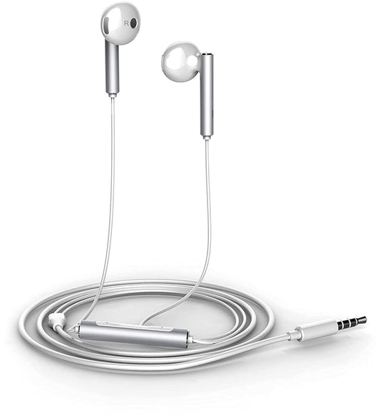 HUAWEI AM116 IN-EAR EARPHONES WITH MIC + REMOTE IN WHITE / SILVER