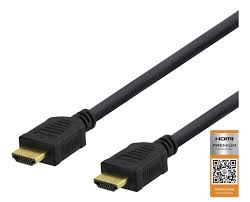 DELTACO High-Speed Premium HDMI-kabel, 2m, Ethernet, 4K UHD, svart