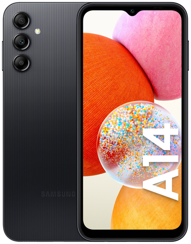 Samsung Galaxy A14 smartphone (svart)