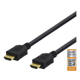 DELTACO High-Speed Premium HDMI-kabel, 2m, Ethernet, 4K UHD, svart