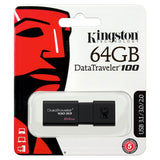 Kingston DataTraveler 100 G3 DT100G3/64GB USB-flash-enhet, Svart 64 GB